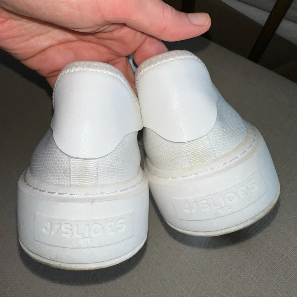 J Slides Damien White Mesh Knit Sneakers 8 Comfort Fashion